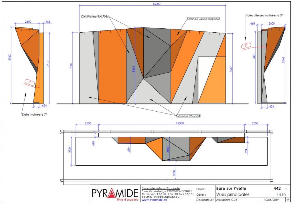 Schema 2 du nouveau mur de l'usby escalade
